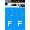 Adhesifs & Stickers 2 autocollants Pays Europe FRANCE
