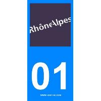 Adhesifs & Stickers 2 autocollants Region Departement 01