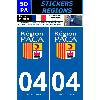 Adhesifs & Stickers 2 autocollants Region Departement 04