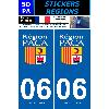Adhesifs & Stickers 2 autocollants Region Departement 06