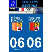 Adhesifs & Stickers 2 autocollants Region Departement 06