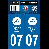 Adhesifs & Stickers 2 autocollants Region Departement 07