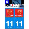 Adhesifs & Stickers 2 autocollants Region Departement 11 SR11