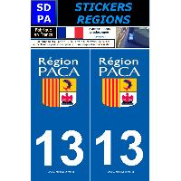 Adhesifs & Stickers 2 autocollants Region Departement 13