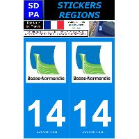 Adhesifs & Stickers 2 autocollants Region Departement 14