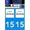 Adhesifs & Stickers 2 autocollants Region Departement 15