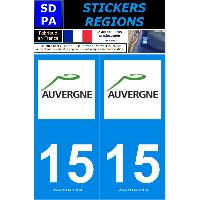 Adhesifs & Stickers 2 autocollants Region Departement 15 Adhesifs & Stickers 2 autocollants Region Departement 15