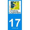 Adhesifs & Stickers 2 autocollants Region Departement 17