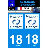 Adhesifs & Stickers 2 autocollants Region Departement 18 Adhesifs & Stickers 2 autocollants Region Departement 18