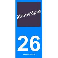 Adhesifs & Stickers 2 autocollants Region Departement 26 SR26 Adhesifs & Stickers 2 autocollants Region Departement 26 SR26