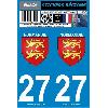 Adhesifs & Stickers 2 autocollants Region Departement 27 -nouvelle version-