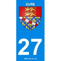 Adhesifs & Stickers 2 autocollants Region Departement 27 version 2 Adhesifs & Stickers 2 autocollants Region Departement 27 version 2