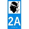 Adhesifs & Stickers 2 autocollants Region Departement 2A