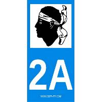 Adhesifs & Stickers 2 autocollants Region Departement 2A
