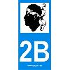 Adhesifs & Stickers 2 autocollants Region Departement 2B