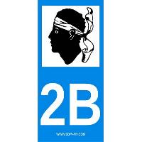 Adhesifs & Stickers 2 autocollants Region Departement 2B