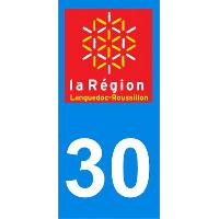 Adhesifs & Stickers 2 autocollants Region Departement 30 Languedoc Roussillon Adhesifs & Stickers 2 autocollants Region Departement 30 Languedoc Roussillon