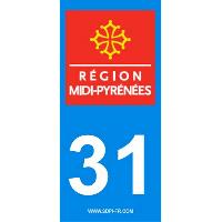 Adhesifs & Stickers 2 autocollants Region Departement 31 Adhesifs & Stickers 2 autocollants Region Departement 31