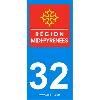 Adhesifs & Stickers 2 autocollants Region Departement 32