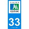 Adhesifs & Stickers 2 autocollants Region Departement 33