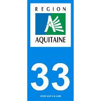 Adhesifs & Stickers 2 autocollants Region Departement 33 Adhesifs & Stickers 2 autocollants Region Departement 33
