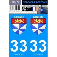 Adhesifs & Stickers 2 autocollants Region Departement 33 version 2 Adhesifs & Stickers 2 autocollants Region Departement 33 version 2