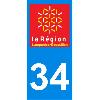 Adhesifs & Stickers 2 autocollants Region Departement 34