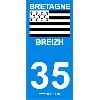 Adhesifs & Stickers 2 autocollants Region Departement 35