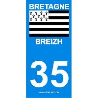 Adhesifs & Stickers 2 autocollants Region Departement 35 Adhesifs & Stickers 2 autocollants Region Departement 35