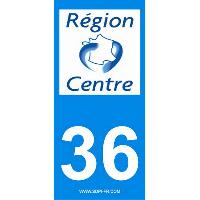 Adhesifs & Stickers 2 autocollants Region Departement 36 Adhesifs & Stickers 2 autocollants Region Departement 36