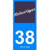 Adhesifs & Stickers 2 autocollants Region Departement 38