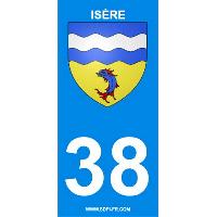 Adhesifs & Stickers 2 autocollants Region Departement 38 version 2 Adhesifs & Stickers 2 autocollants Region Departement 38 version 2