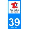 Adhesifs & Stickers 2 autocollants Region Departement 39