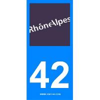 Adhesifs & Stickers 2 autocollants Region Departement 42 Adhesifs & Stickers 2 autocollants Region Departement 42