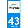 Adhesifs & Stickers 2 autocollants Region Departement 43