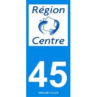 Adhesifs & Stickers 2 autocollants Region Departement 45 Adhesifs & Stickers 2 autocollants Region Departement 45