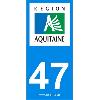 Adhesifs & Stickers 2 autocollants Region Departement 47