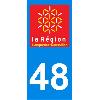 Adhesifs & Stickers 2 autocollants Region Departement 48