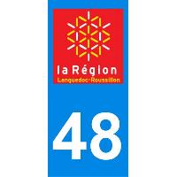 Adhesifs & Stickers 2 autocollants Region Departement 48 Adhesifs & Stickers 2 autocollants Region Departement 48