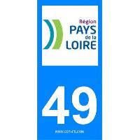 Adhesifs & Stickers 2 autocollants Region Departement 49 Adhesifs & Stickers 2 autocollants Region Departement 49