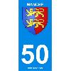 Adhesifs & Stickers 2 autocollants Region Departement 50 version 2