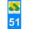 Adhesifs & Stickers 2 autocollants Region Departement 51
