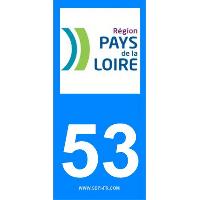 Adhesifs & Stickers 2 autocollants Region Departement 53 Adhesifs & Stickers 2 autocollants Region Departement 53