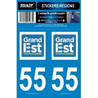 Adhesifs & Stickers 2 autocollants Region Departement 55 Adhesifs & Stickers 2 autocollants Region Departement 55