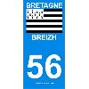 Adhesifs & Stickers 2 autocollants Region Departement 56