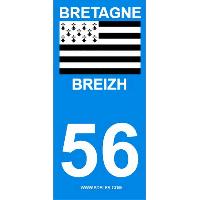 Adhesifs & Stickers 2 autocollants Region Departement 56 Adhesifs & Stickers 2 autocollants Region Departement 56