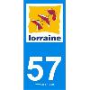 Adhesifs & Stickers 2 autocollants Region Departement 57