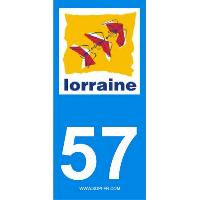 Adhesifs & Stickers 2 autocollants Region Departement 57 Adhesifs & Stickers 2 autocollants Region Departement 57