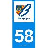 Adhesifs & Stickers 2 autocollants Region Departement 58