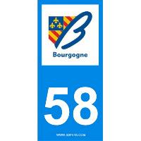 Adhesifs & Stickers 2 autocollants Region Departement 58 Adhesifs & Stickers 2 autocollants Region Departement 58
